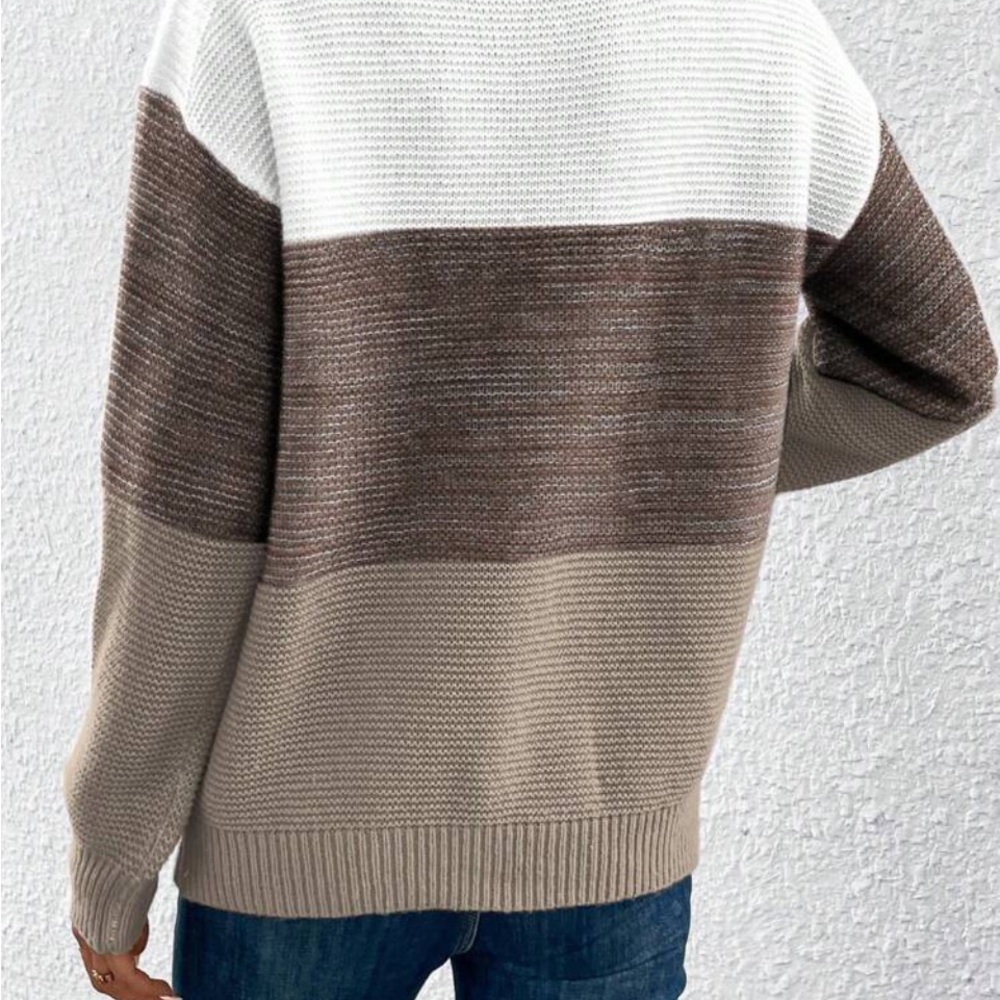 New color block long sleeve sweater - Picture 6 of 7